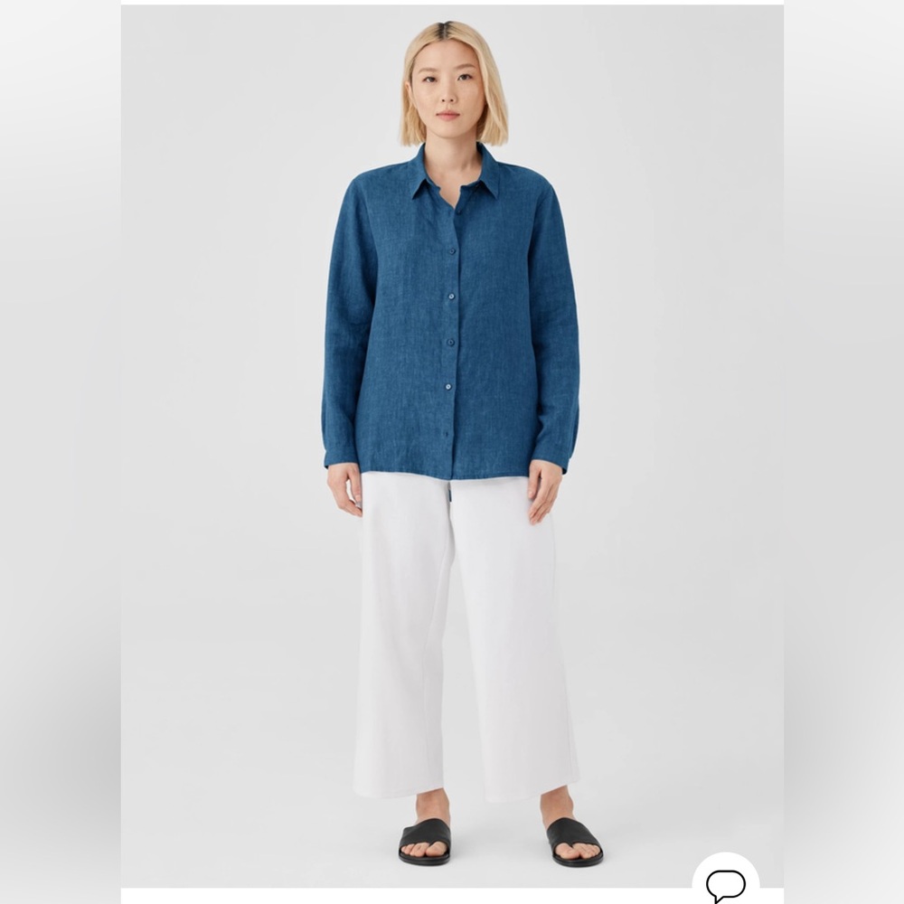 Eileen Fisher Cotton Blend Wide-Leg Pant
